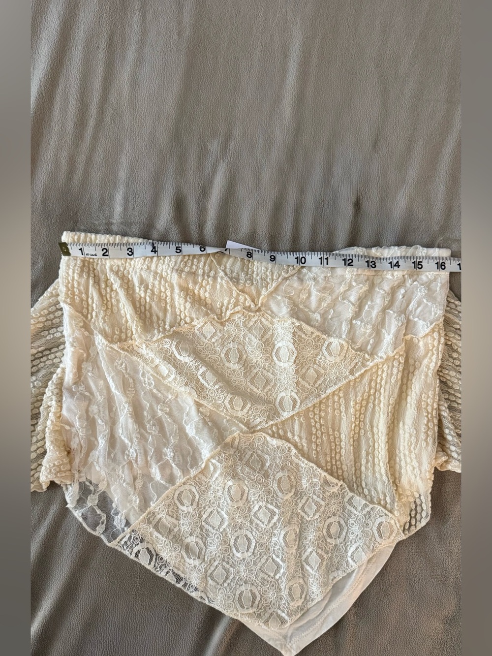 Willow&Root Lace Overlay Hanky Tube Top XL - Picture 7 of 9